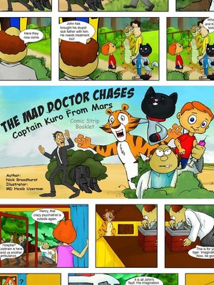cover image of The Mad Doctor Chases Captain Kuro From Mars Comic Strip Booklet